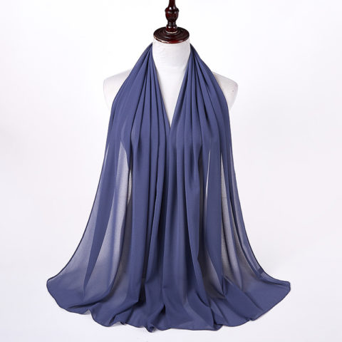 blue chiffon hijab 2